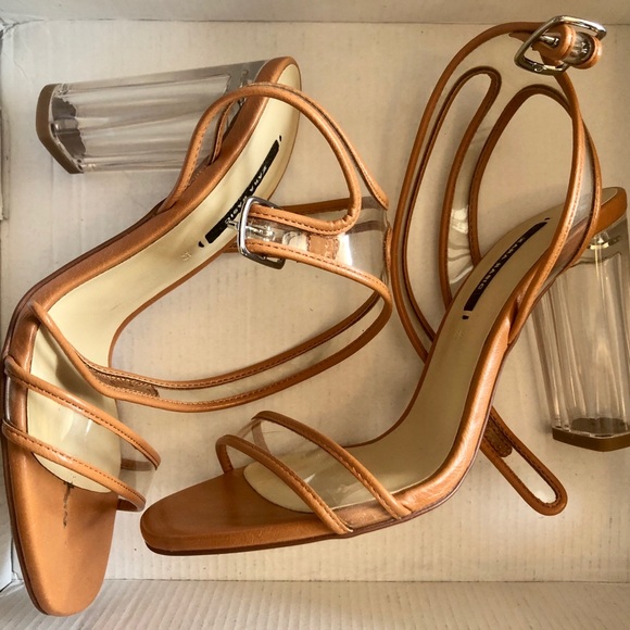 zara clear strap heels